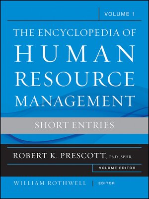cover image of Encyclopedia of Human Resource Management, Key Topics and Issues
